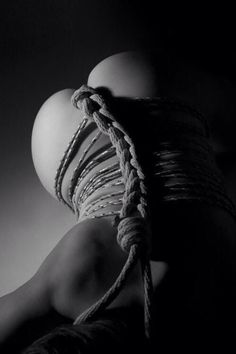 Beautifully bound in rope bondage