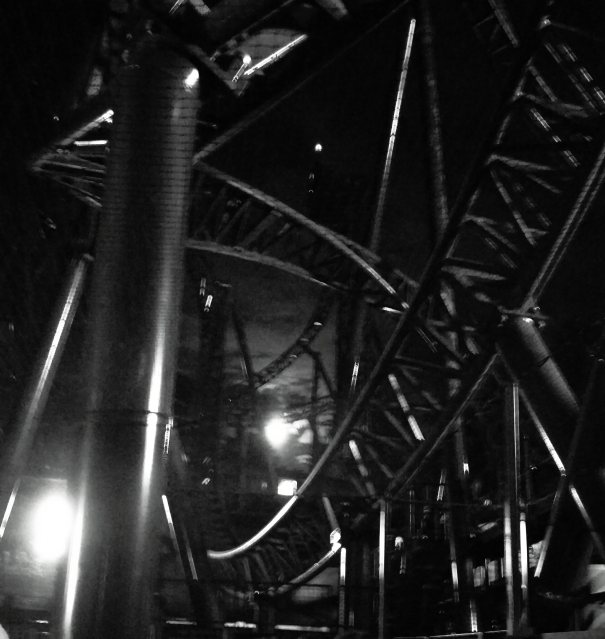 The Smiler at Alton Towers by moonlight